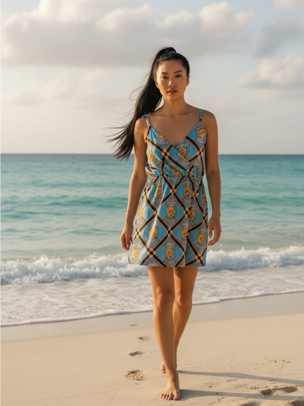 Kardashian Kollection Georgette Coin Day Dress XL NWOT